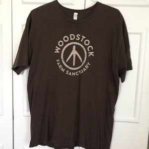 Woodstock NY Farm Sanctuary Vegan XL organic t-shirt